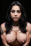Naked AI-Generated Shemale: Muscular Beauty with Big Tits and Big Cock in a Stunning Police Uniform