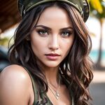Nude AI-Generated Girls: Stunning Military Beauty in Camouflage Latex with Big Tits and a Perfect Big Butt on a Tropical Beach!