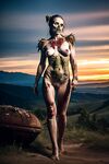 Hottest Naked AI Girl Porn Pic in Horror: Tiny Zombie-Themed Beauty in Stunning AI Nudes