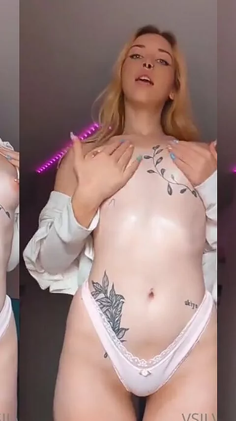 Cute and Sensuous: Skinny Blonde Unveils Wet Pussy Up Close